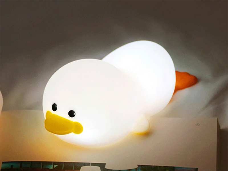 چراغ خواب فانتزی رومیز شارژی سیلیکونی Duck LED Night Lamp Silicone USB Rechargeable Sleeping light ZD-31