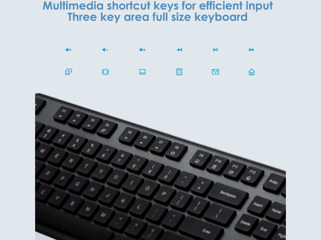 ست ماوس و کیبورد بی سیم شیائومی Xiaomi wireless keyboard mouse 2 WXJS02YM