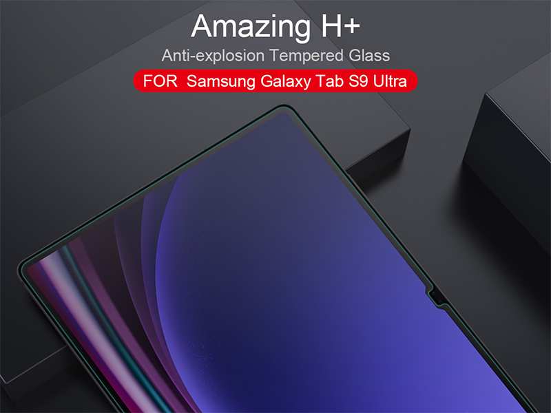 گلس تبلت سامسونگ اس 9 اولترا نیلکین Nillkin Amazing H+ tempered glass screen protector Samsung Galaxy Tab S9 Ultra