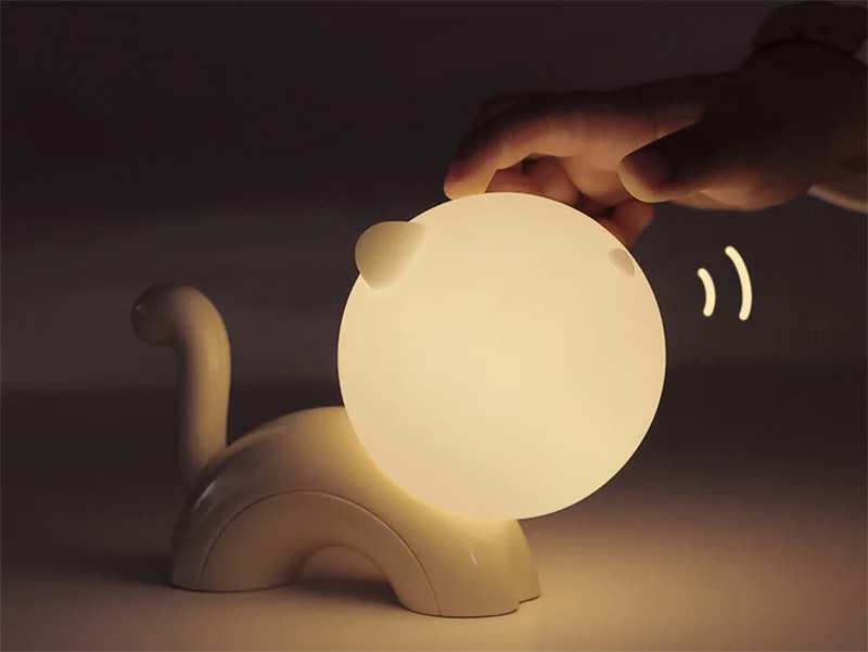 چراغ خواب فانتزی طرح گربه Meow Night Light Rechargeable Atmosphere Table Lamp QV-08