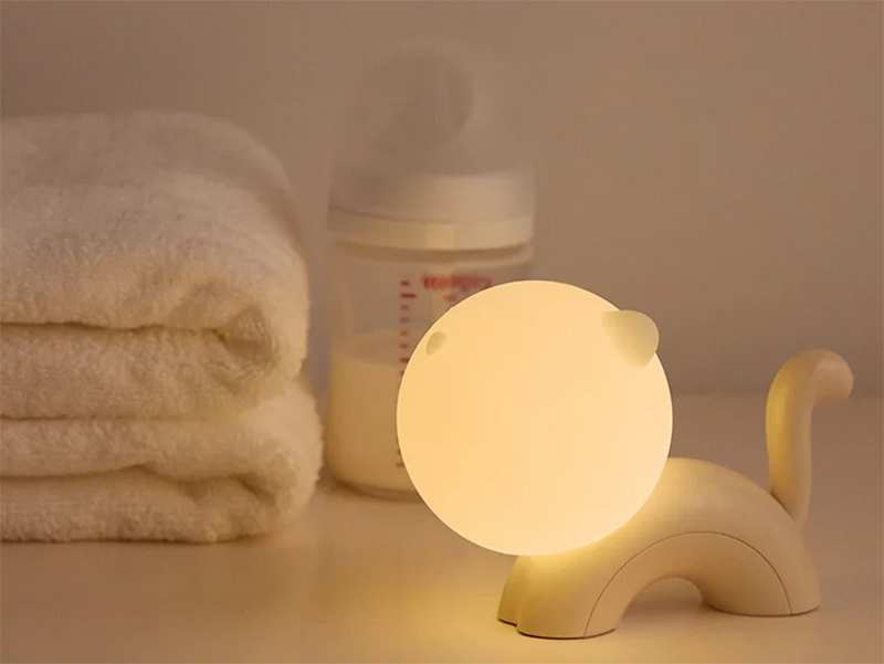 چراغ خواب فانتزی طرح گربه Meow Night Light Rechargeable Atmosphere Table Lamp QV-08