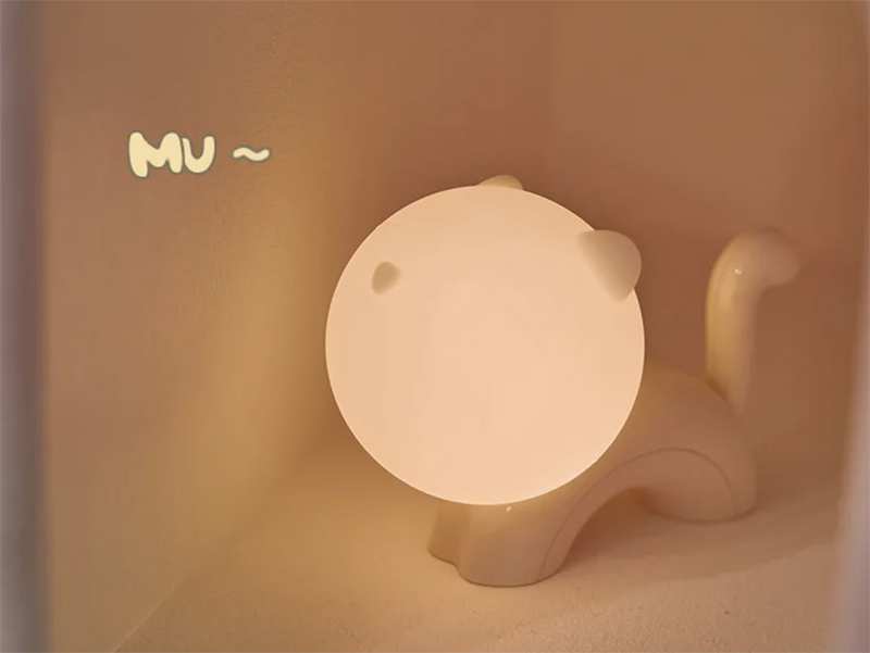 چراغ خواب فانتزی طرح گربه Meow Night Light Rechargeable Atmosphere Table Lamp QV-08