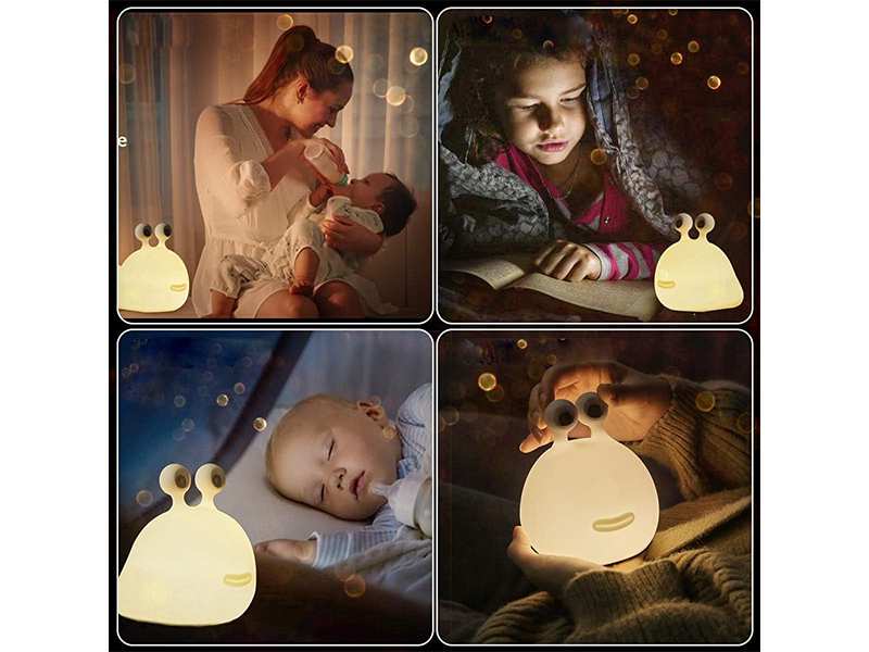 چراغ خواب رومیزی فانتزی شارژی اتاق کودک طرح حلزون MUID Slug Silicone Night Light LED Soft Light y with Sleep Light H-L-14