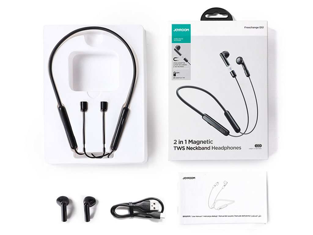 هندزفری بلوتوثی گردنی 5.3 جویروم JOYROOM JR-DS1 True Wireless Magnetic Neckband Headphones