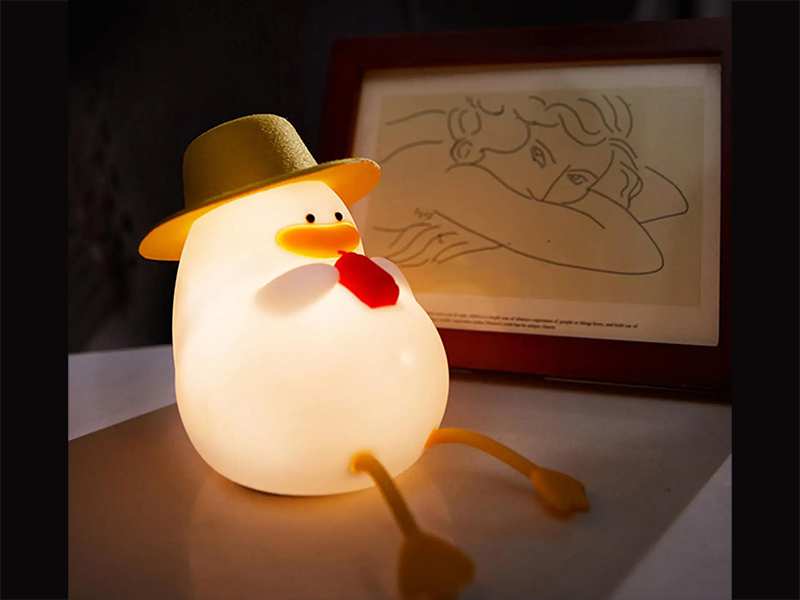 چراغ خواب رومیزی فانتزی سیلیکونی شارژی Silicone LED Duck Night Light Holiday Creative Bedroom XR-MM-L2206