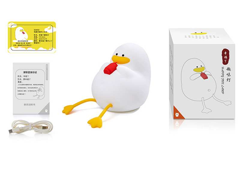 چراغ خواب رومیزی فانتزی سیلیکونی شارژی Silicone LED Duck Night Light Holiday Creative Bedroom XR-MM-L2206