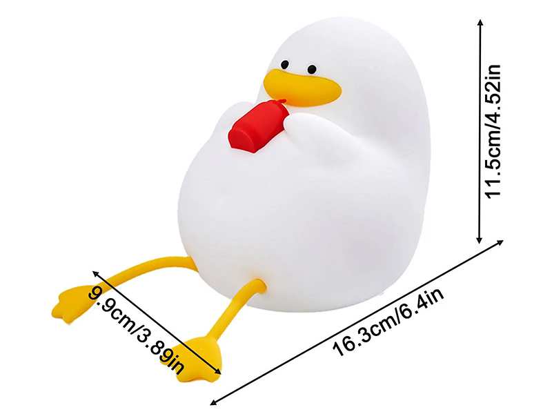 چراغ خواب رومیزی فانتزی سیلیکونی شارژی Silicone LED Duck Night Light Holiday Creative Bedroom XR-MM-L2206