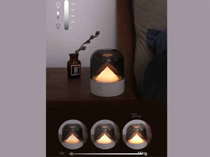 چراغ خواب رومیزی فانتزی شارژی هفت رنگ XR-MM-C2018 LED Retro Nostalgic Night Lamp