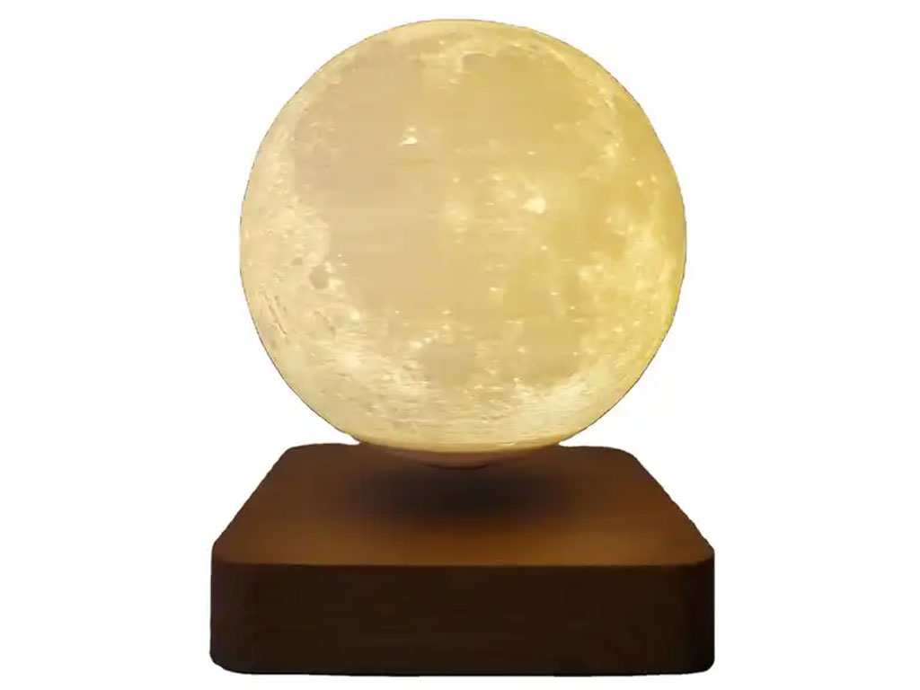 چراغ خواب رومیزی ماه شناور مغناطیسی پرینت سه بعدی معلق Magnetic levitation moon lamp romantic light levitation 3D printing