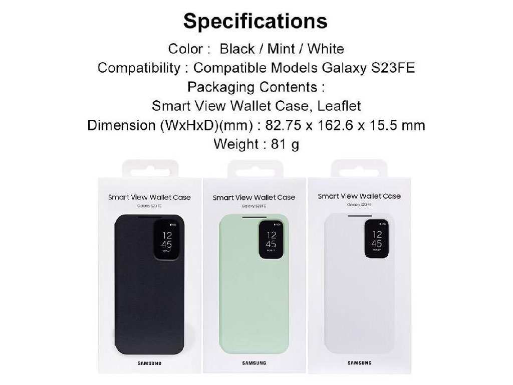 قاب کلاسوری اصلی اس 23 اف ای سامسونگ Samsung S23 FE Smart View Case EF-ZS711