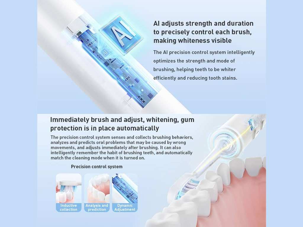مسواک برقی هوشمند شارژی شیائومی xiaomi electric toothbrush T501 Mijia sonic
