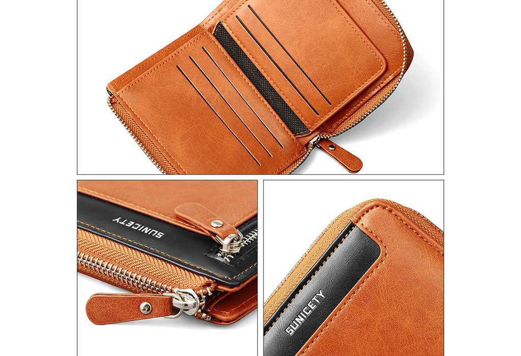 کیف پول و جاکارتی مردانه  SUNICETY Cross-border wallet RFID multi-card for men S3033