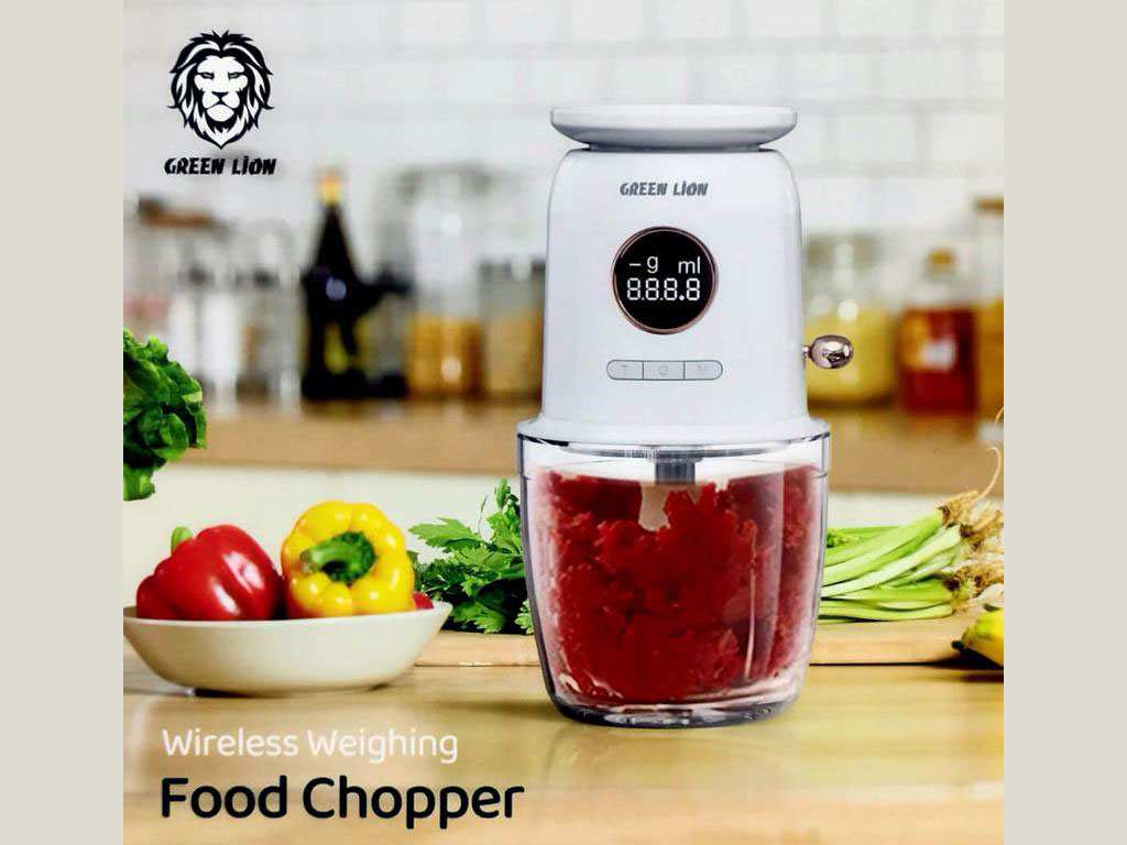 غذاساز بی سیم 600 میلی‌لیتر و ترازوی آشپزخانه گرین Green Lion Wireless Weighing Food Chopper 600mL 7.4V GNWLFDCHOPWH