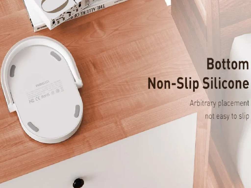 شارژر بی سیم و چراغ خواب رسی Recci RLS-L15 Wireless Charging 3-In-1 charger 15W