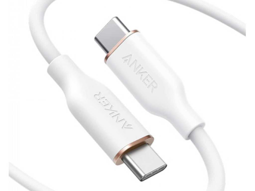 کابل سوپر فست شارژ تایپ سی به تایپ سی 100 وات 90 سانتی‌متری انکر Anker PowerLine III Flow USB-C to USB-C Cable A8552H11