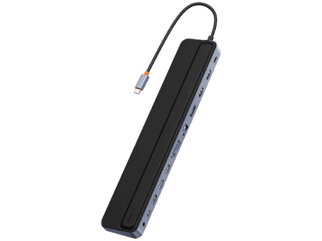 هاب تایپ سی 12 پورت و پایه لپ تاپ بیسوس Baseus EliteJoy Gen2 12-Port Type-C HUB Adapter WKSX030213