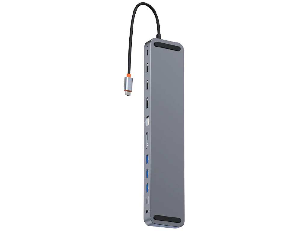 هاب تایپ سی 12 پورت و پایه لپ تاپ بیسوس Baseus EliteJoy Gen2 12-Port Type-C HUB Adapter WKSX030213