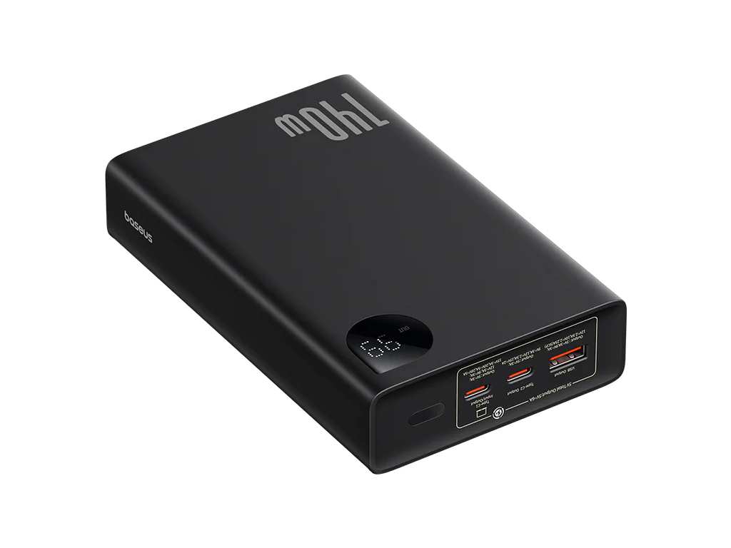 پاور بانک سوپر فست شارژ تایپ سی و یو اس بی 140 وات 24000 adaman بیسوس ppadm140