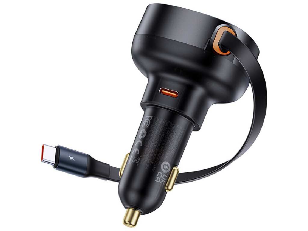 شارژر فندکی فست شارژ ماشین تایپ سی 60 وات بیسوس C00057802111-01