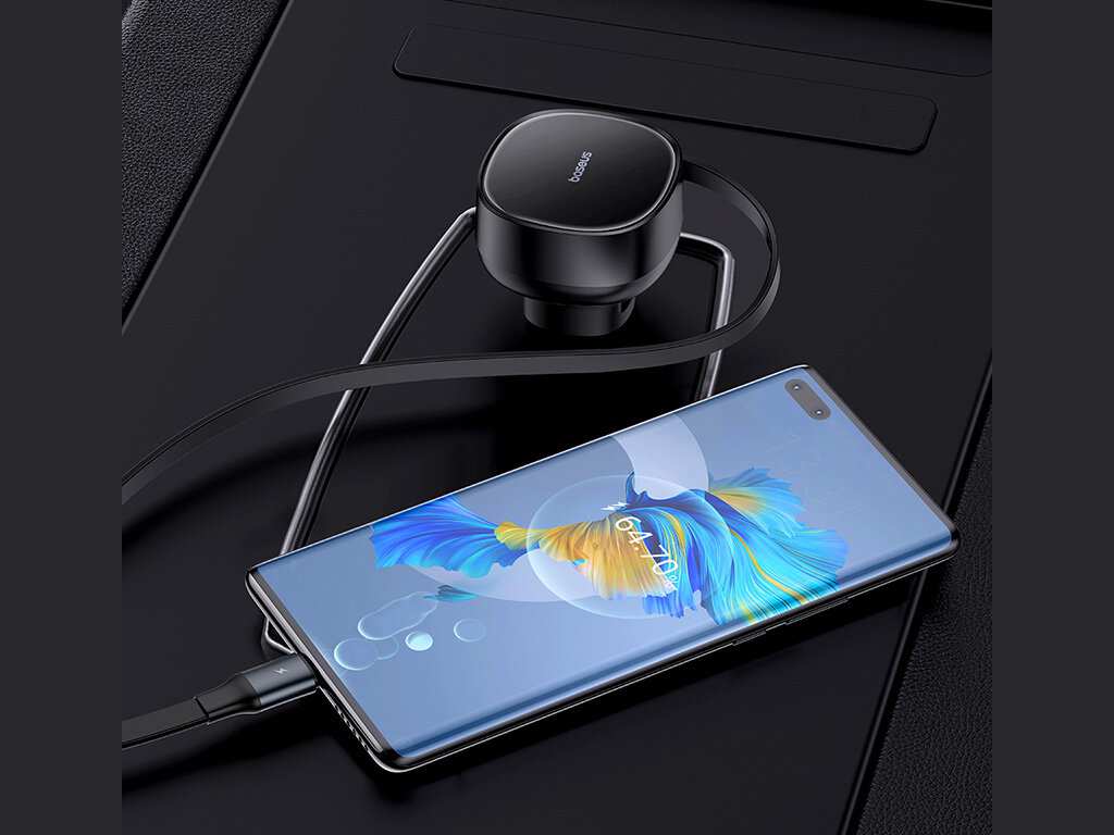 شارژر فندکی فست شارژ ماشین تایپ سی 60 وات بیسوس C00057802111-01