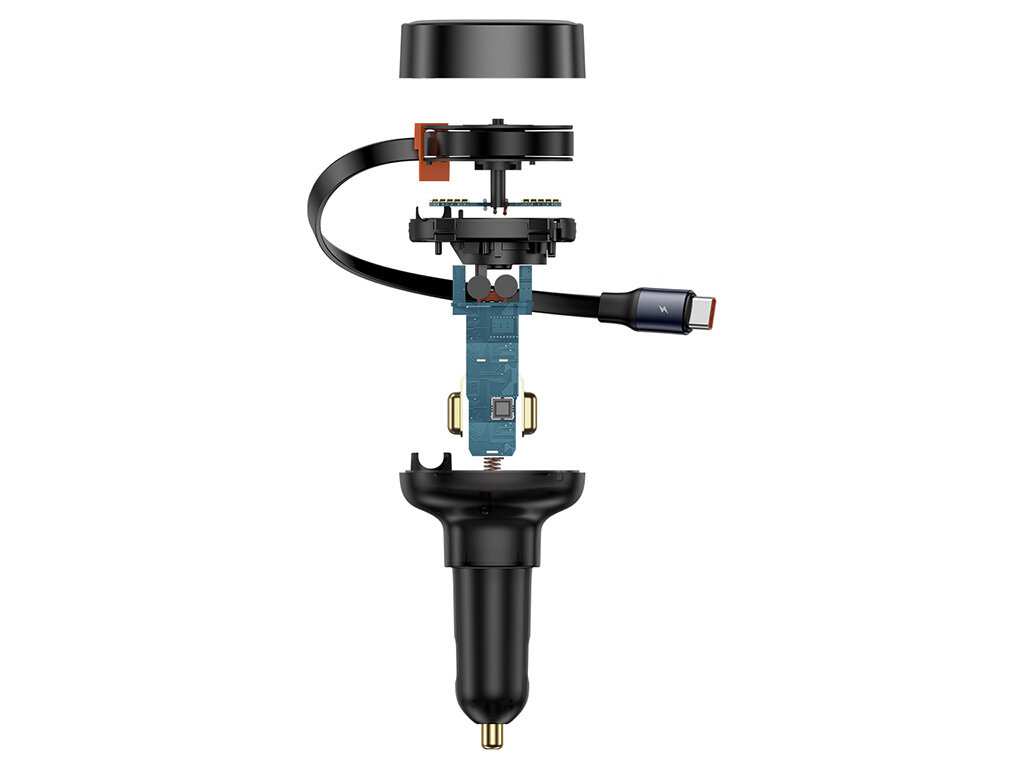 شارژر فندکی فست شارژ ماشین تایپ سی 60 وات بیسوس C00057802111-01