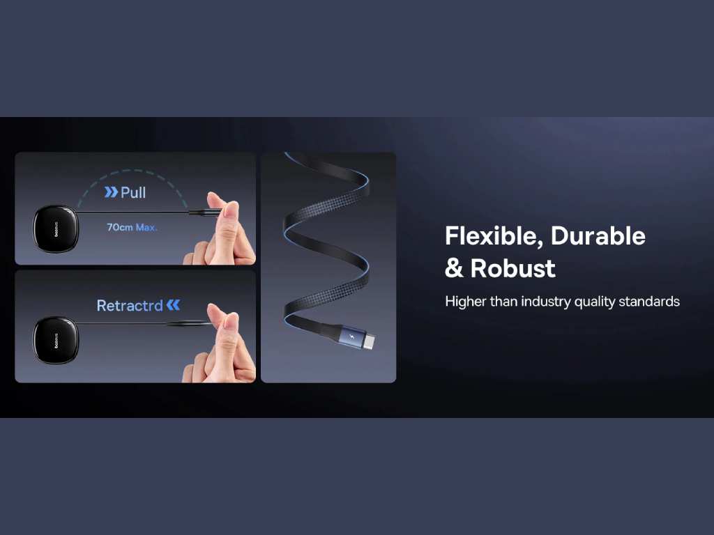 شارژر فندکی فست شارژ ماشین تایپ سی 60 وات بیسوس C00057802111-01