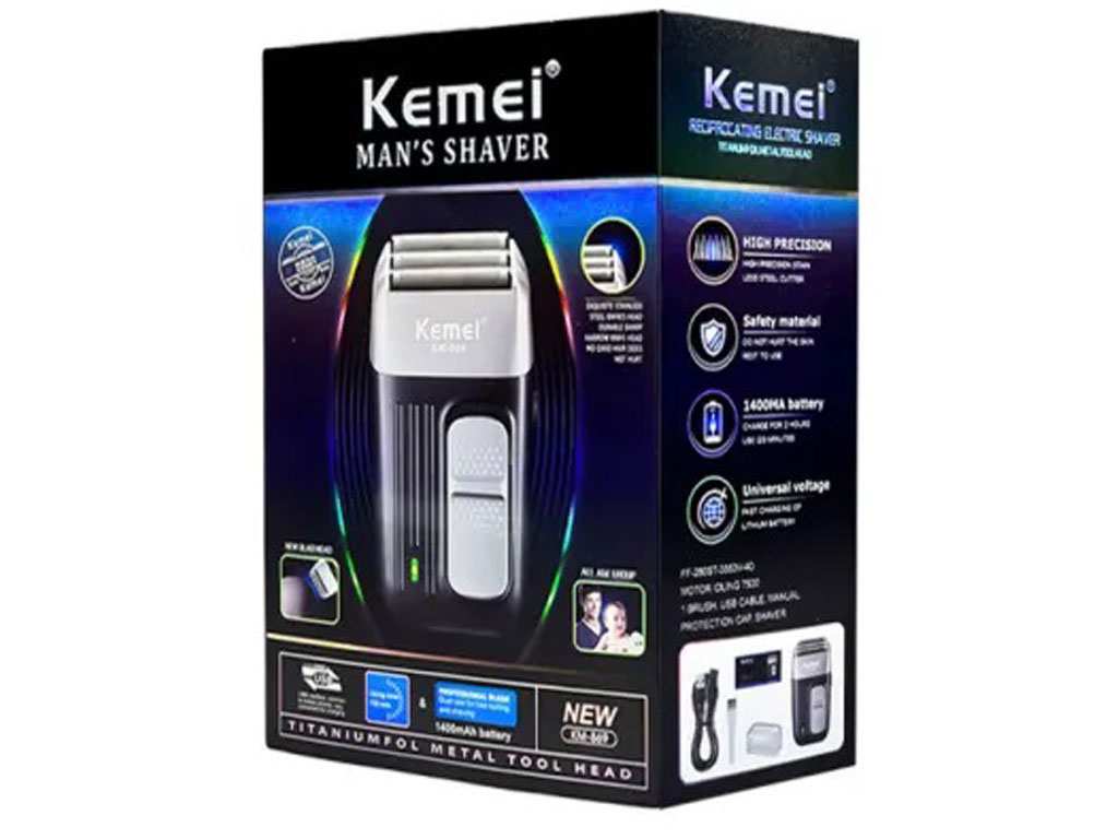 ریش تراش شارژی حرفه‌ای کمی KEMEI professional rechargeable shaver TXD-KM-869