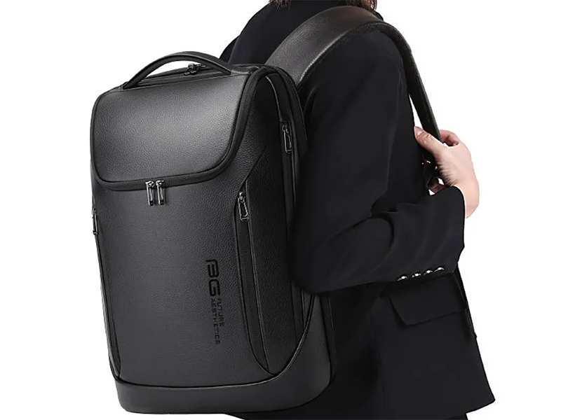 کوله پشتی لپ تاپ  15.6 اینچ چرم ضد آب یو اس بی دار بنج Bange BG-6623 Leather Laptop Backpack