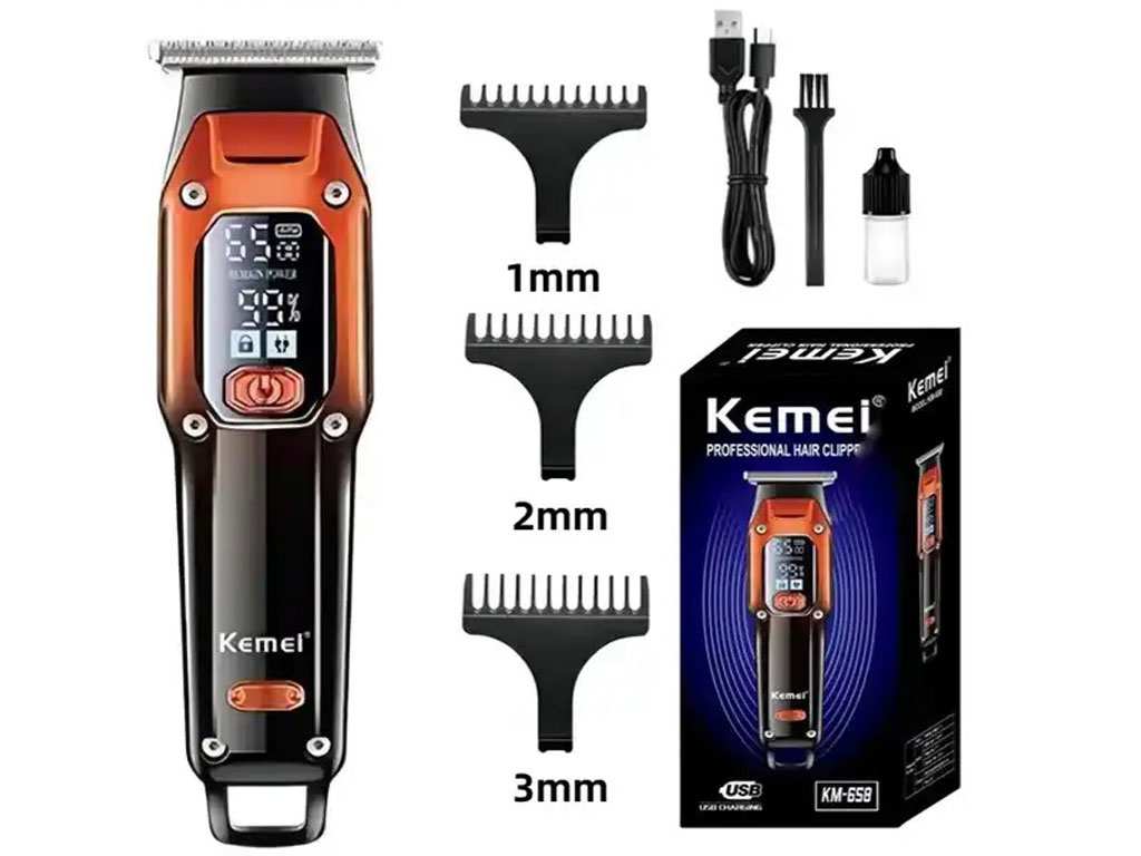 ماشین اصلاح موی سر و بدن شارژی کمی Rechargeable Hair Trimmer Kemei km-658