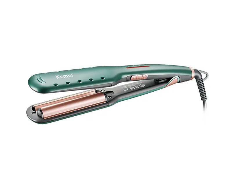 فرکننده و حالت دهنده موی سر حرفه ای مسافرتی کمی Kemei Salon Hair Straightener Curling Iron Km-2053