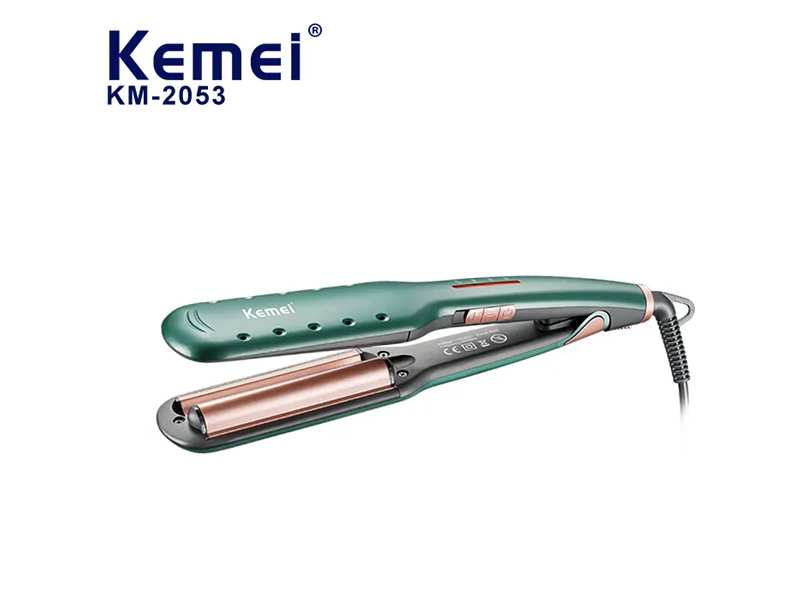 فرکننده و حالت دهنده موی سر حرفه ای مسافرتی کمی Kemei Salon Hair Straightener Curling Iron Km-2053