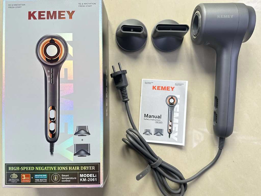 سشوار یون منفی 1500 وات کمی KEMEY High Speed Negative Ions Hair Dryer KM-2061