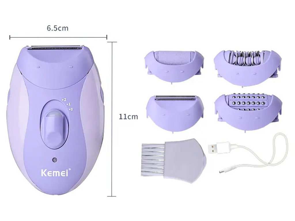 اپیلاتور چندکاره شارژی کیمی Kemei KM-6037 Rechargeable Women Epilator Electric