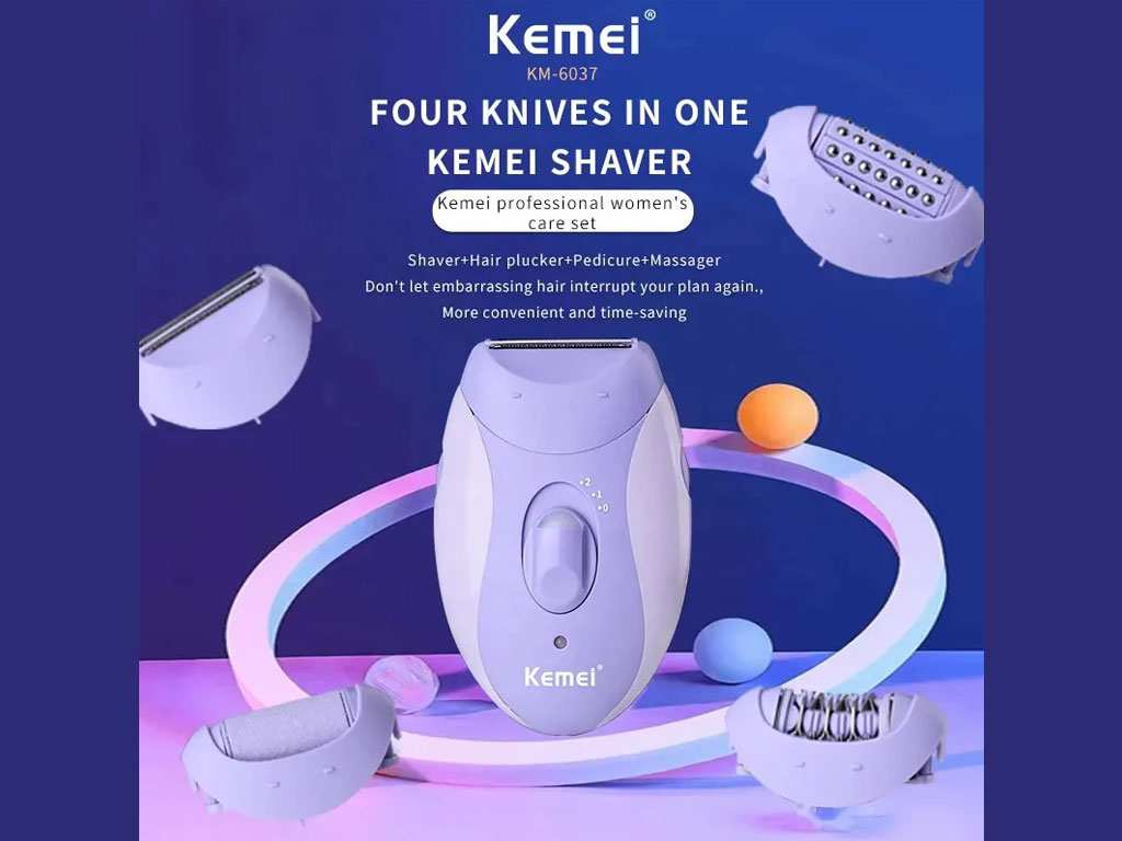 اپیلاتور چندکاره شارژی کیمی Kemei KM-6037 Rechargeable Women Epilator Electric