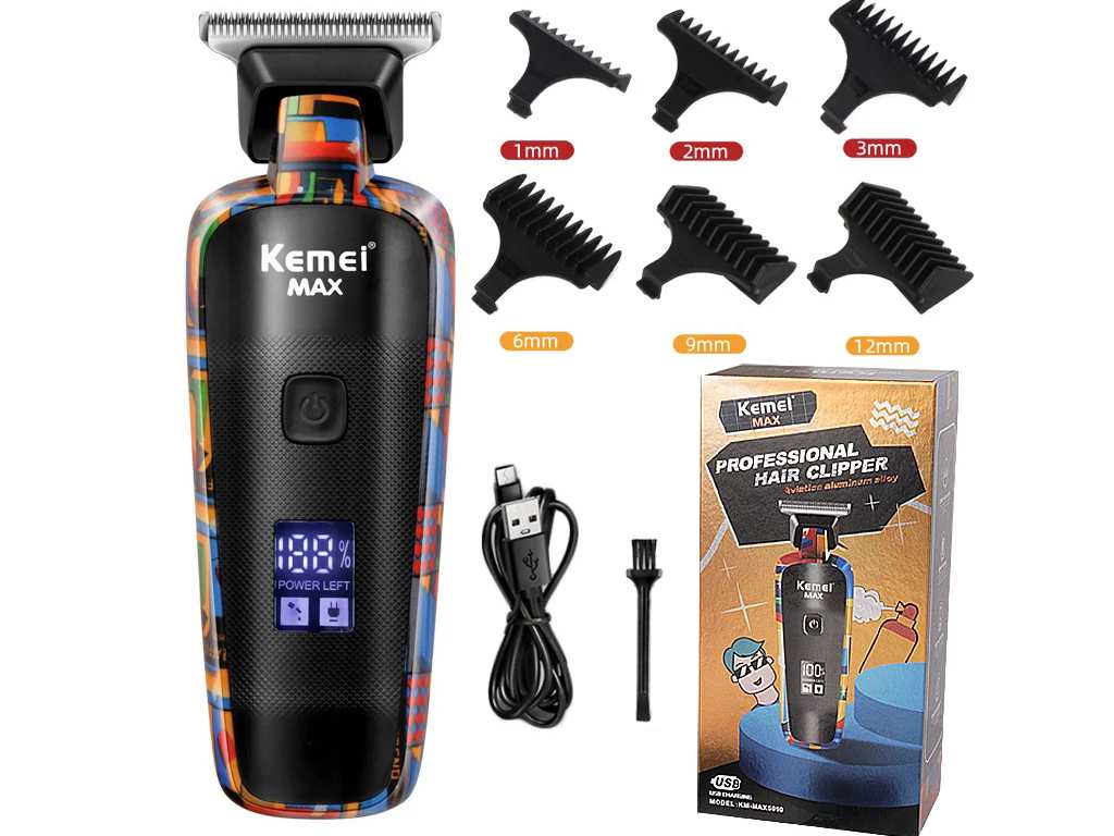 ماشین اصلاح موی سر و صورت شارژی کمی Kemei Rechargeable Hair Trimmer KM-MAX5090