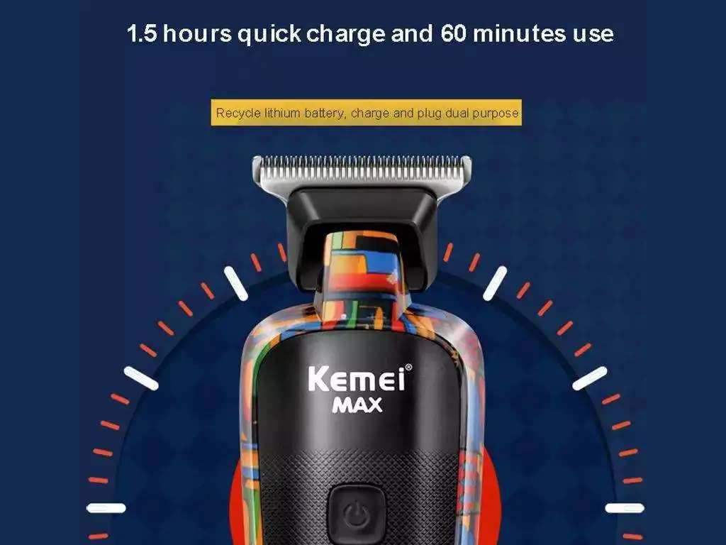 ماشین اصلاح موی سر و صورت شارژی کمی Kemei Rechargeable Hair Trimmer KM-MAX5090