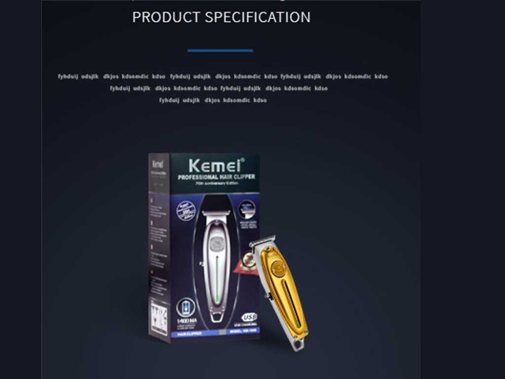 ماشین اصلاح موی سر و صورت شارژی کمی Kemei Rechargeable Hair Trimmer KM-1949