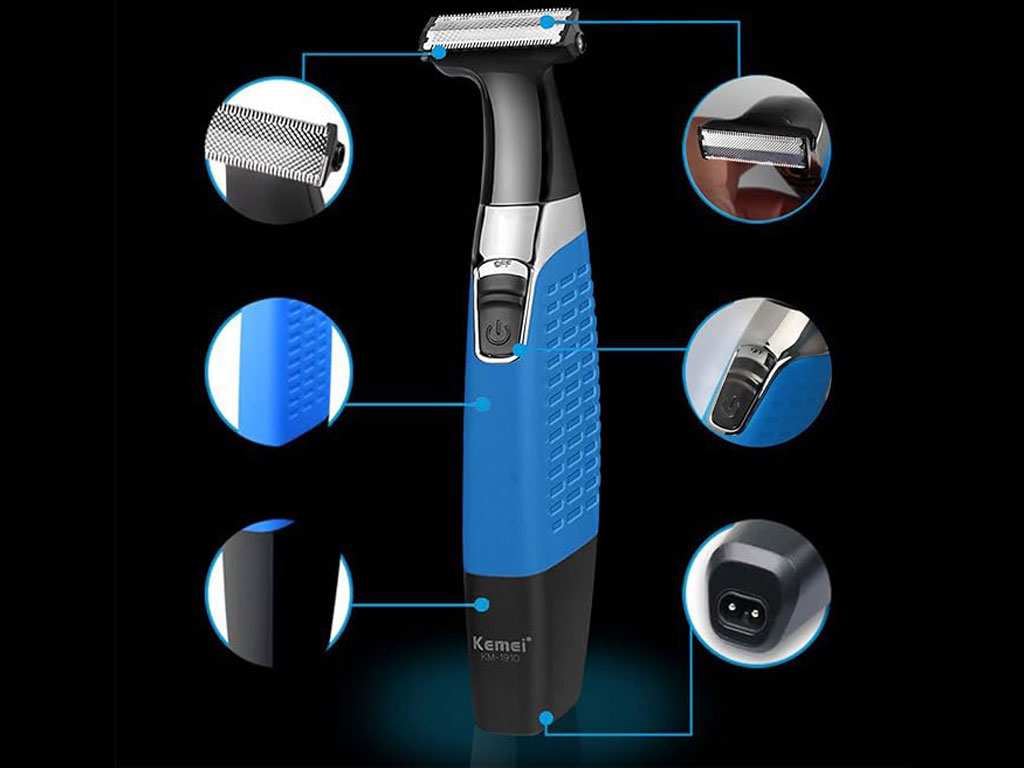 ریش تراش شارژی کمی Kemei KM-1910 Waterproof Electric Shaver USB Rechargeable