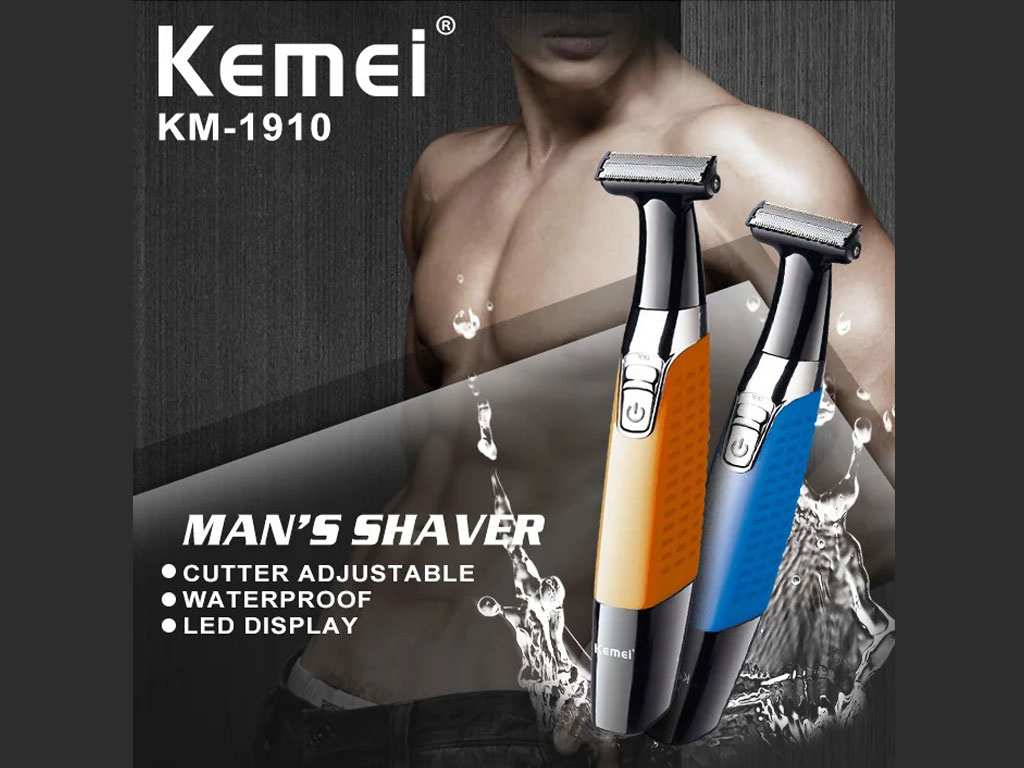 ریش تراش شارژی کمی Kemei KM-1910 Waterproof Electric Shaver USB Rechargeable