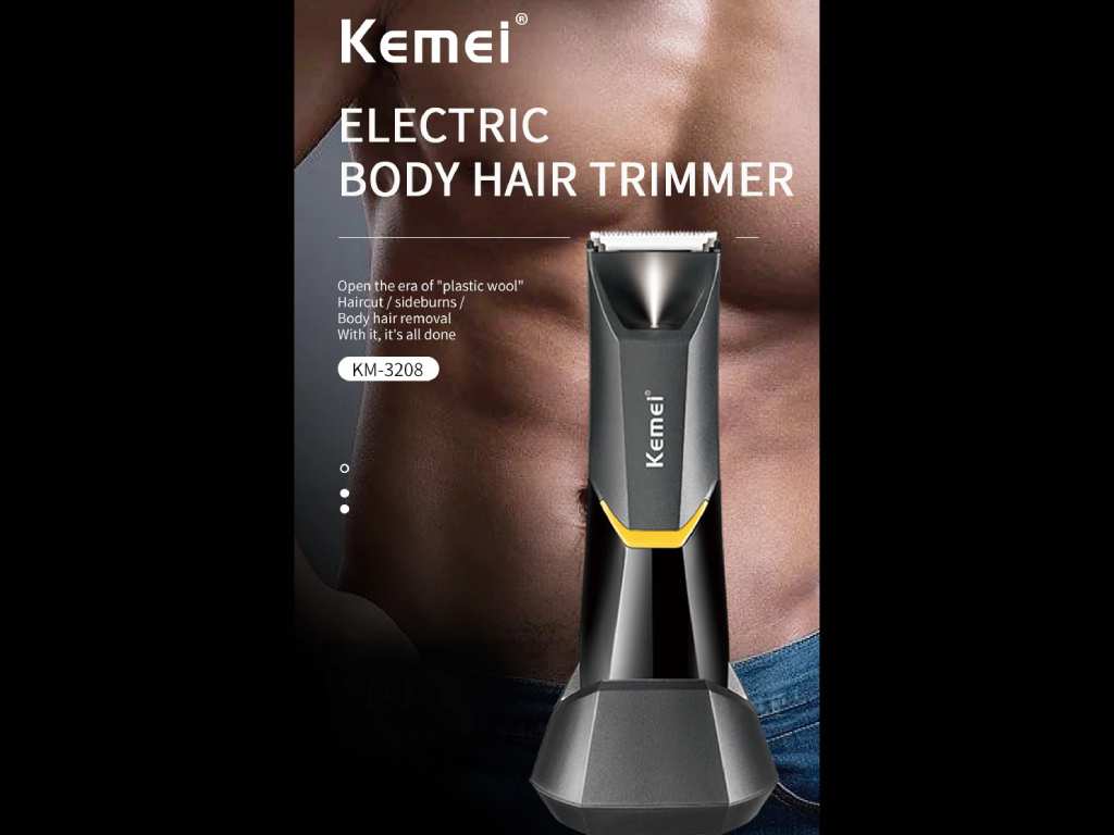 ماشین اصلاح موی بدن شارژی ضدآب کمی Kemei Body Hair Trimmer KM-3208