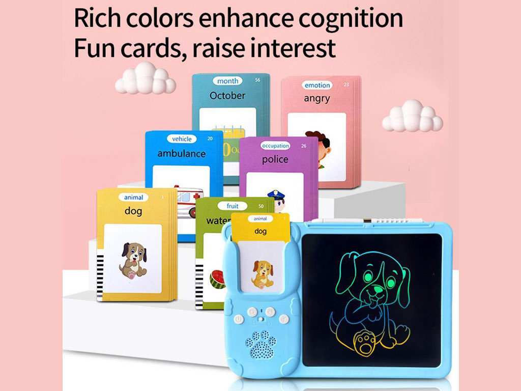 تخته دیجیتال آموزش نقاشی و نوشتن سخنگو Talking Flash Cards, Early Education Machine with LCD Writing Tablet for Toddlers