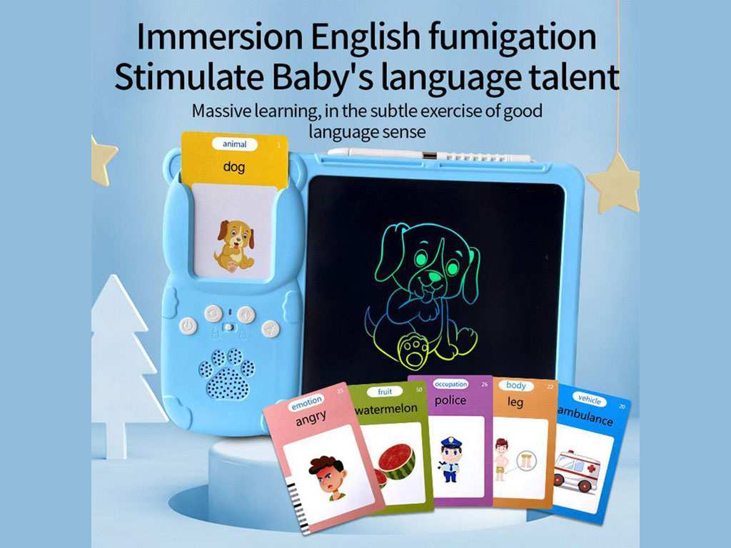 تخته دیجیتال آموزش نقاشی و نوشتن سخنگو Talking Flash Cards, Early Education Machine with LCD Writing Tablet for Toddlers