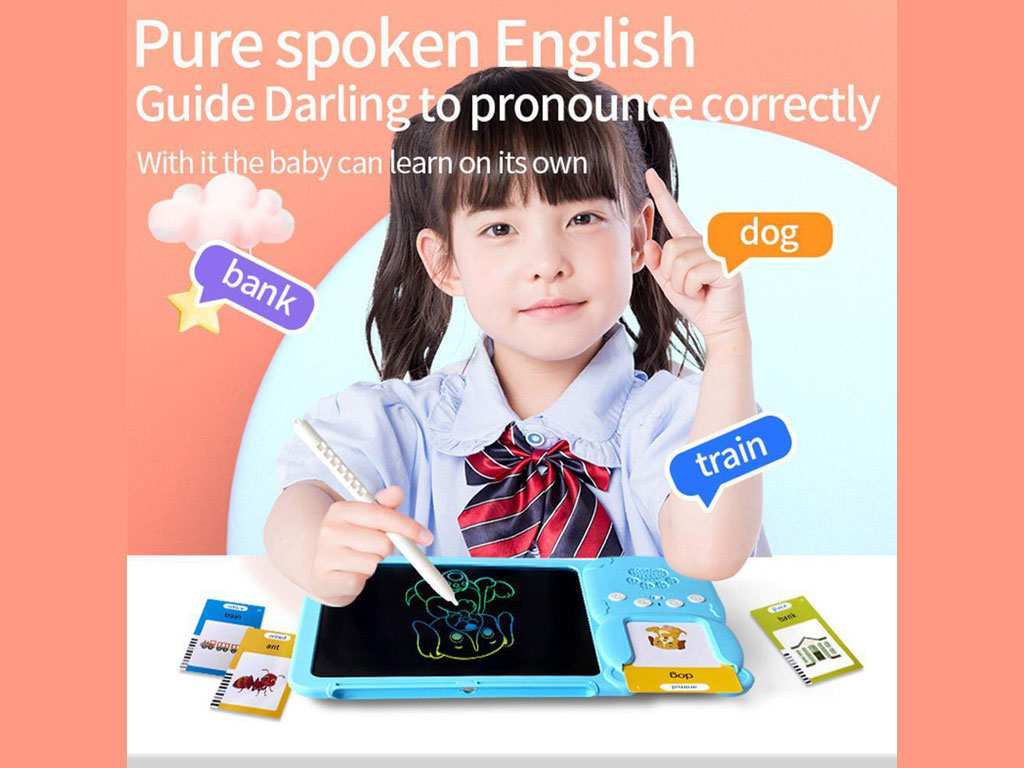 تخته دیجیتال آموزش نقاشی و نوشتن سخنگو Talking Flash Cards, Early Education Machine with LCD Writing Tablet for Toddlers