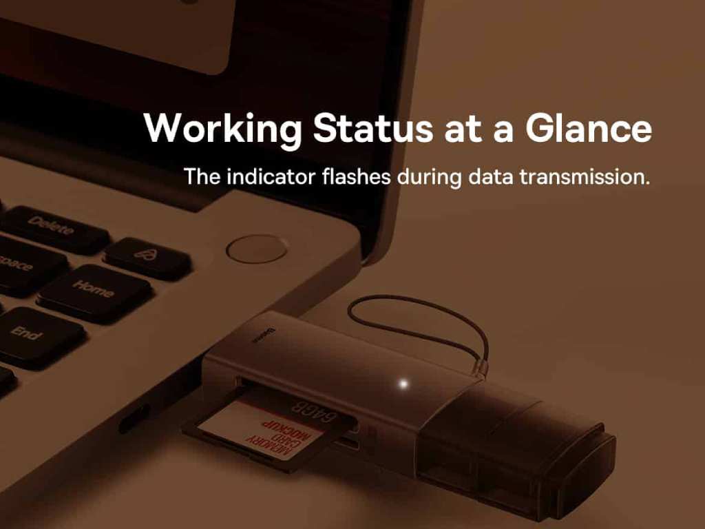 کارت خوان یواسبی به تایپسی بیسوس Baseus AirJoy Series Card Reader USB3.0 Single Read WKQX070301