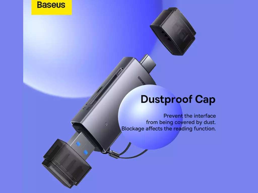 کارت خوان یواسبی به تایپسی بیسوس Baseus AirJoy Series Card Reader USB3.0 Single Read WKQX070301