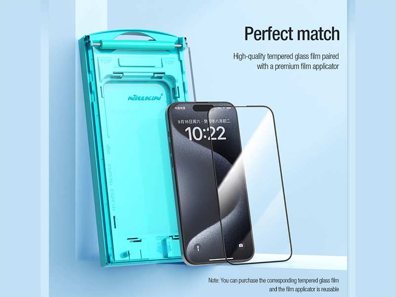 گلس آیفون 15 پرومکس نیلکین Nillkin EZ set tempered glass screen protector iPhone 15 Pro Max 6.7