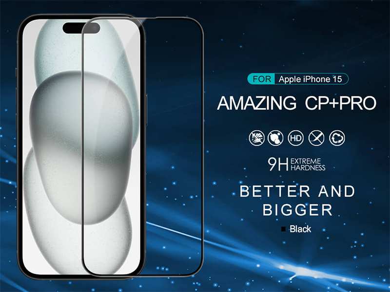 گلس آیفون 15 نیلکین Nillkin Apple iphone 15 CP+Pro tempered glass