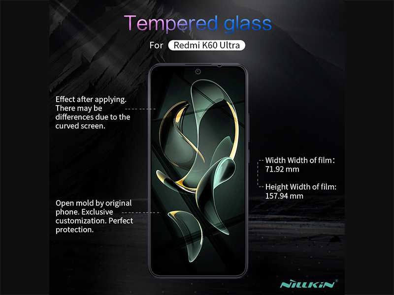 گلس شیائومی 13 تی، 13 تی پرو و ردمی کا 60 اولترا نیلکین Nillkin Amazing H+ Pro tempered glass screen protector Xiaomi 13T, 13T Pro, Redmi K60 Ultra