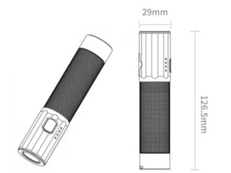 چراغ قوه و پاوربانک شیائومی Xiaomi NexTool Outdoor Mini Flashlight NE20069