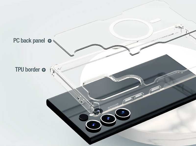 قاب محافظ مگنتی گلکسی اس 24 اولترا نیلکین Nillkin Nature TPU Pro Magnetic case Samsung Galaxy S24 Ultra